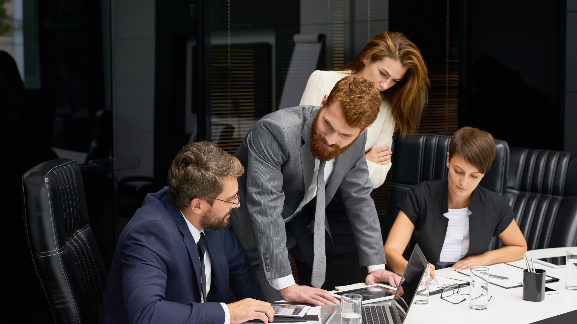 Meeting over a laptop