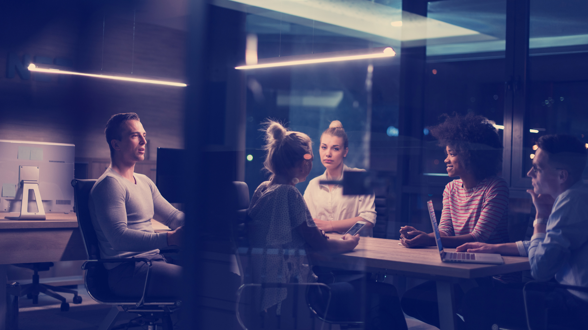 A meeting in the evening