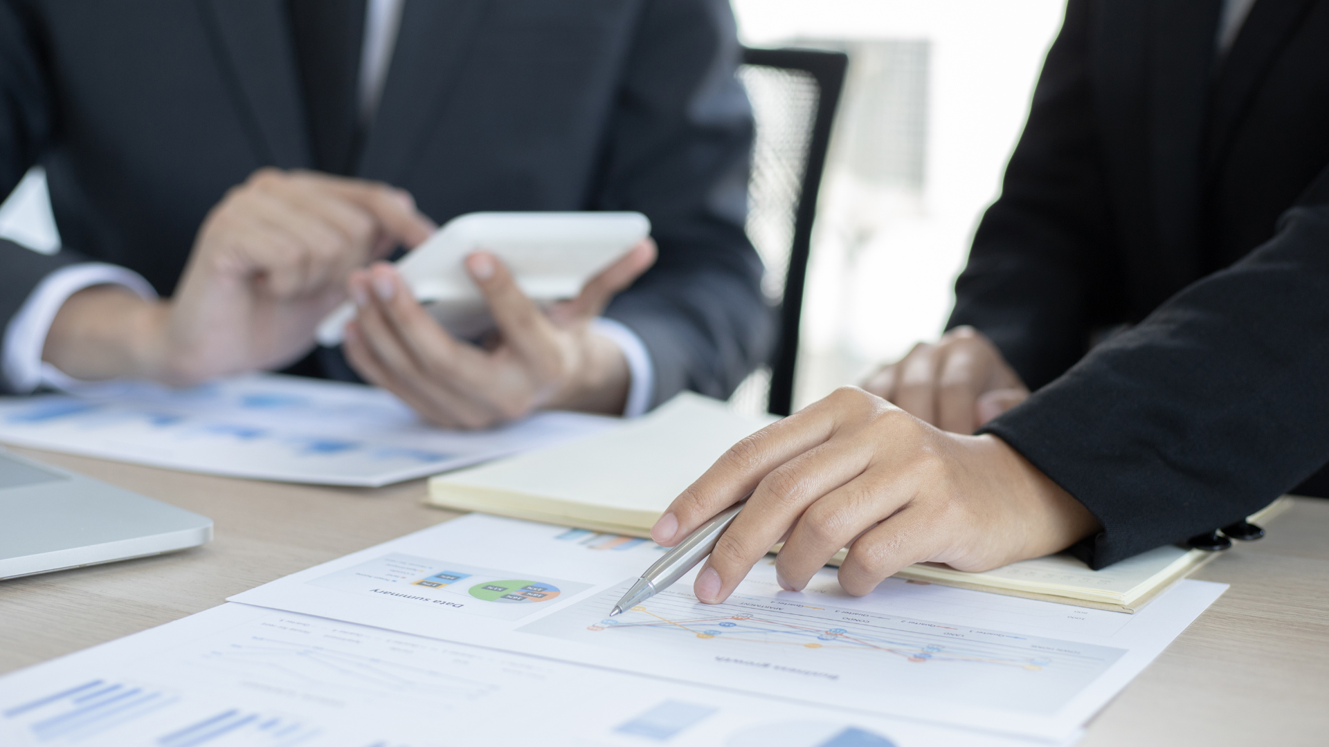 Close up of a report