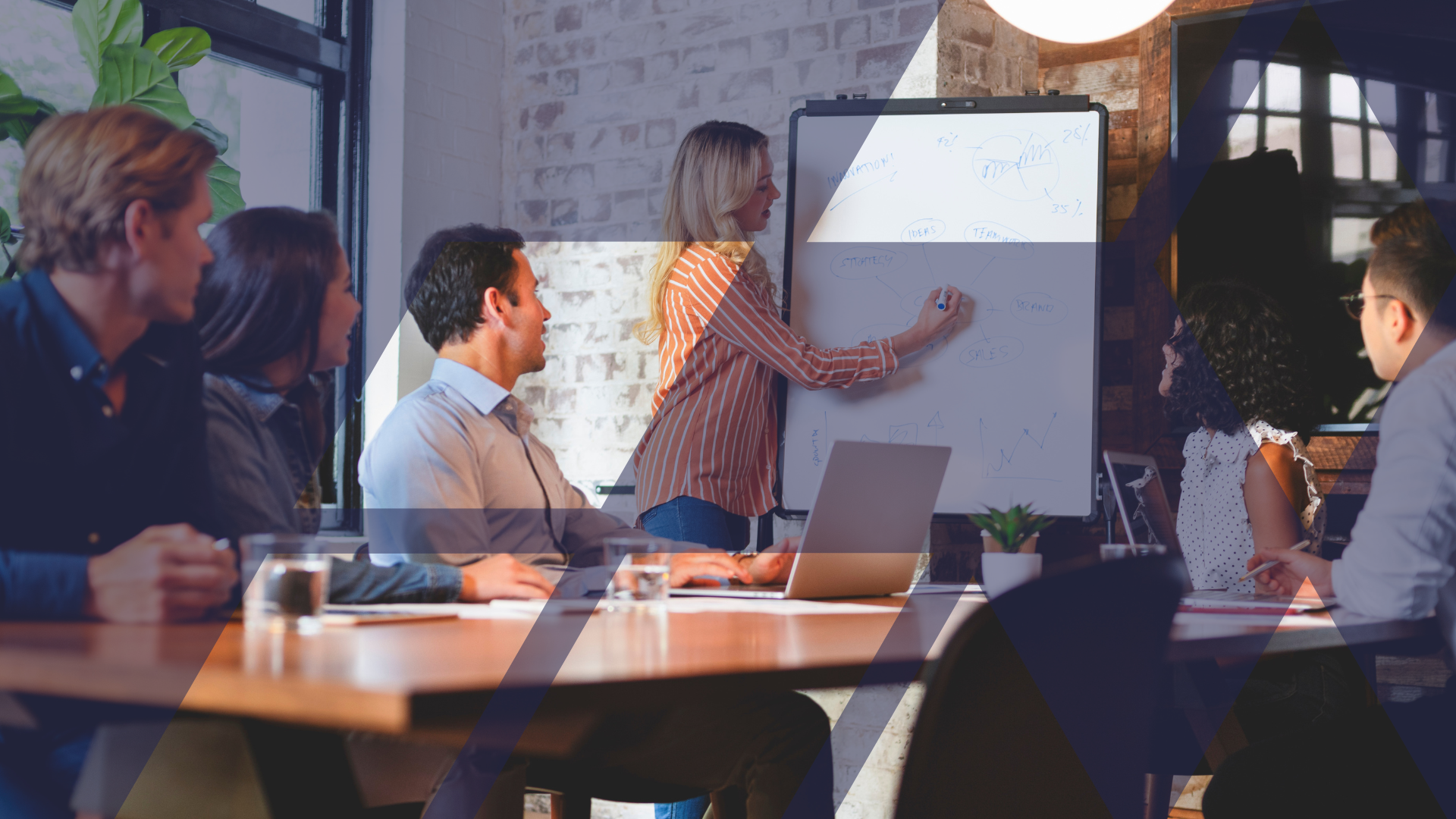 People using maps for business strategy