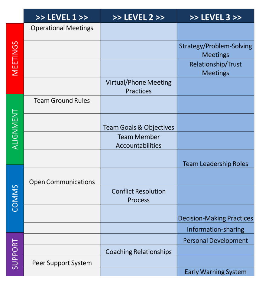 Team process grouping