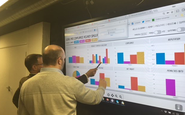 LexisNexis participants during a business simulation