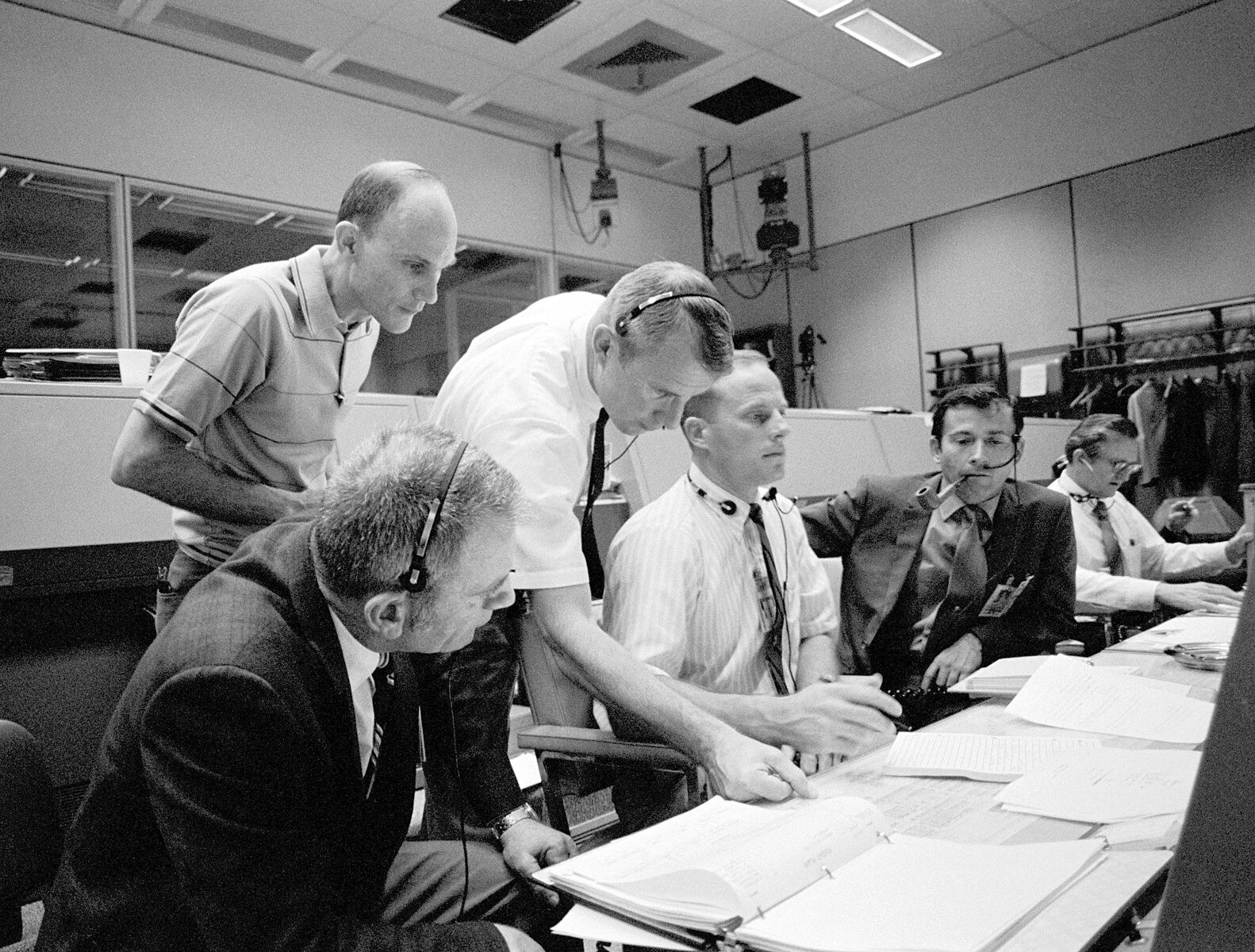 NASA Mission Controllers during Apollo 13