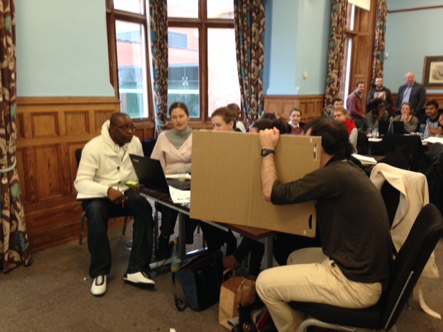 Students play the Influence simulation